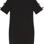 Abito nero con fiocchi Patrizia Pepe per bambine slim-0