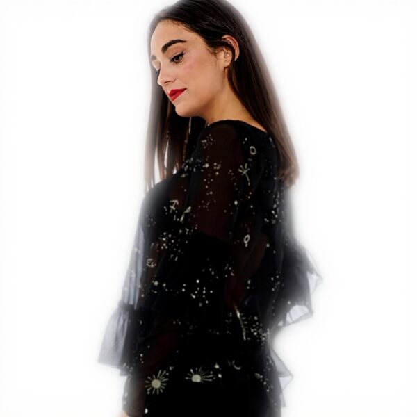 Blusa Donna PATRIZIA PEPE Stampa Sortilege Nero 46