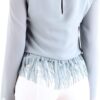 Blusa Patrizia Pepe Georgette Donna Blu T-shirt-3