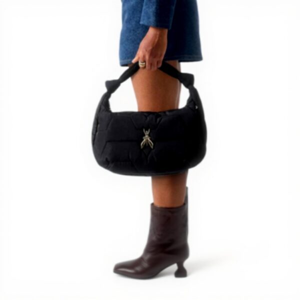 Borsa a spalla Patrizia Pepe Nylon trapuntato Nero donna