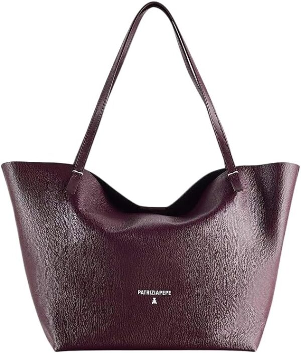 Borsa a spalla Patrizia Pepe pelle martellata donna-0