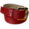 Cintura donna Patrizia Pepe pelle vitello rossa CW8684