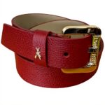 Cintura donna Patrizia Pepe pelle vitello rossa CW8684