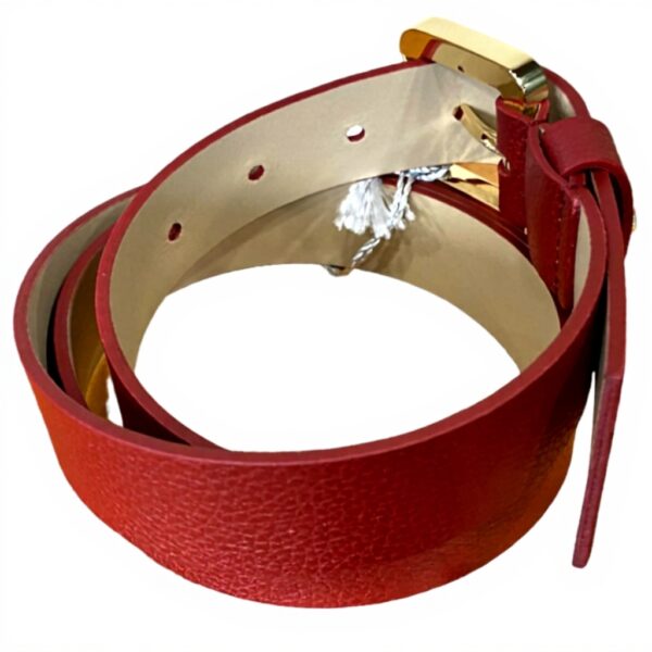 Cintura donna Patrizia Pepe pelle vitello rossa CW8684