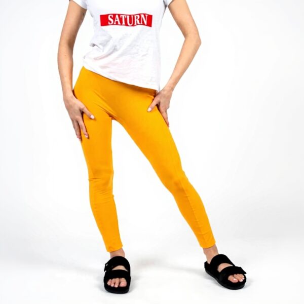 Leggings Patrizia Pepe Slim Fit poliammide elastan arancione
