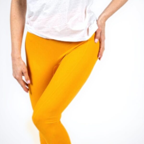 Leggings Patrizia Pepe Slim Fit poliammide elastan arancione