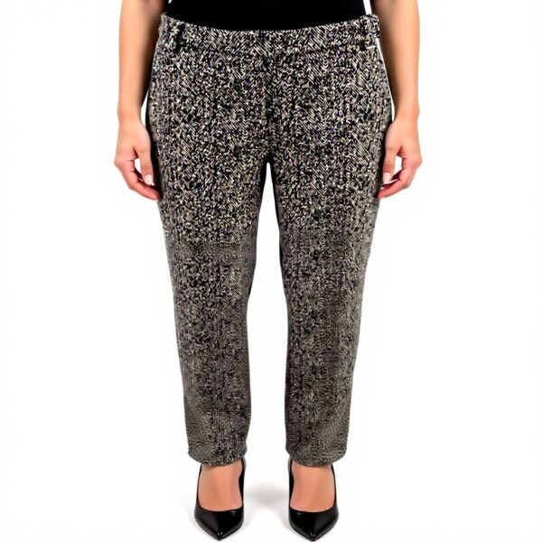 Pantaloni donna PATRIZIA PEPE SPINATA nero bianco resca