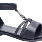 Sandali Patrizia Pepe Nero Pelle Vitello Eco Donna Moda-0