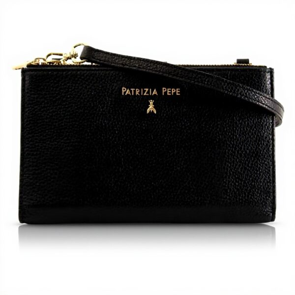 Pochette pelle Patrizia Pepe design floreale tracolla