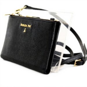 Pochette pelle Patrizia Pepe design floreale tracolla