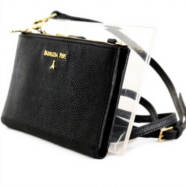 Pochette pelle Patrizia Pepe design floreale tracolla