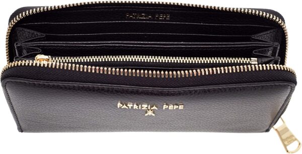 Portafoglio pelle PATRIZIA PEPE 19 cm nero donna-2