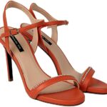 Sandali Patrizia Pepe pelle rossi fibbia donna moda-0