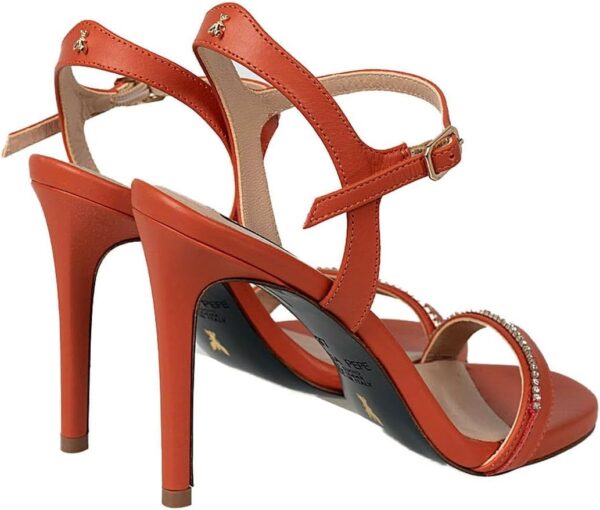 Sandali Patrizia Pepe pelle rossi fibbia donna moda-1