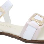 Sandali Patrizia Pepe Bambine Pelle Vitello Bianco Sporco-0