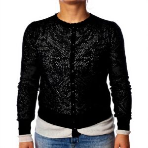 Cardigan Patrizia Pepe Maglia Effetto Traforato Donna