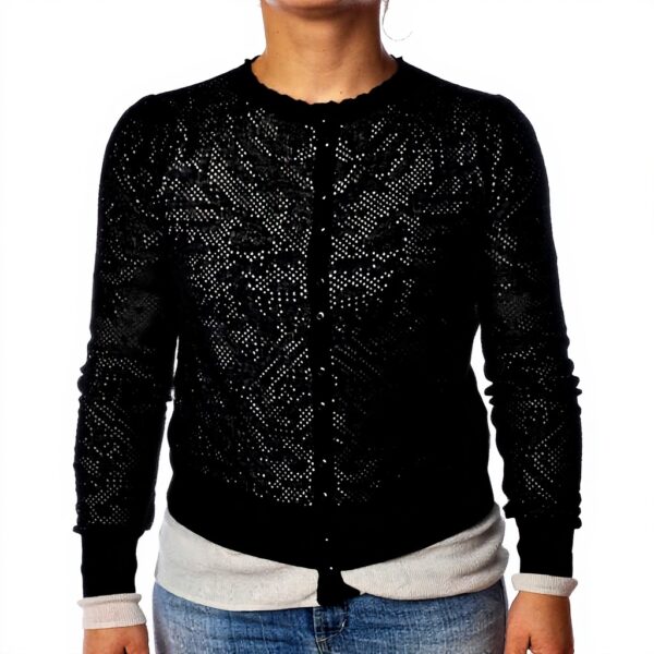 Cardigan Patrizia Pepe Maglia Effetto Traforato Donna