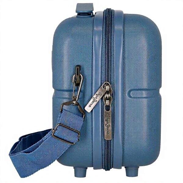 Beauty case Pepe Jeans ABS adattabile blu denim unisex