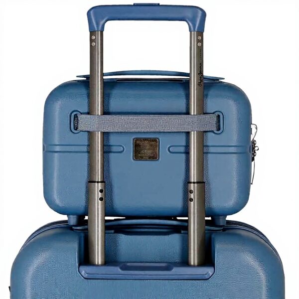 Beauty case Pepe Jeans ABS adattabile blu denim unisex