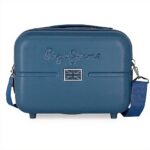 Beauty case Pepe Jeans ABS adattabile blu denim unisex