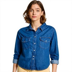 Camicia Jeans Donna Pepe Jeans Regular Fit Blu Denim