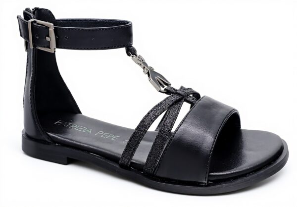 Sandali Patrizia Pepe Nero Pelle Vitello Moda Donna
