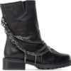 Scarpe in Pelle Nero Tacco Piatto Donna 38.5 EU-1