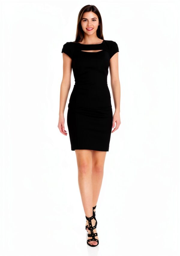 Vestito casual Patrizia Pepe Nero materiale tecnico donna-3