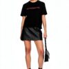 T-shirt Patrizia Pepe Donna Nero Bianco Vestibilità Dritta-1