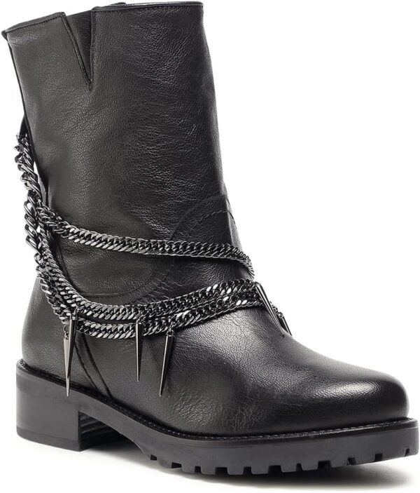 Scarpe in Pelle Nero Tacco Piatto Donna 38.5 EU-0