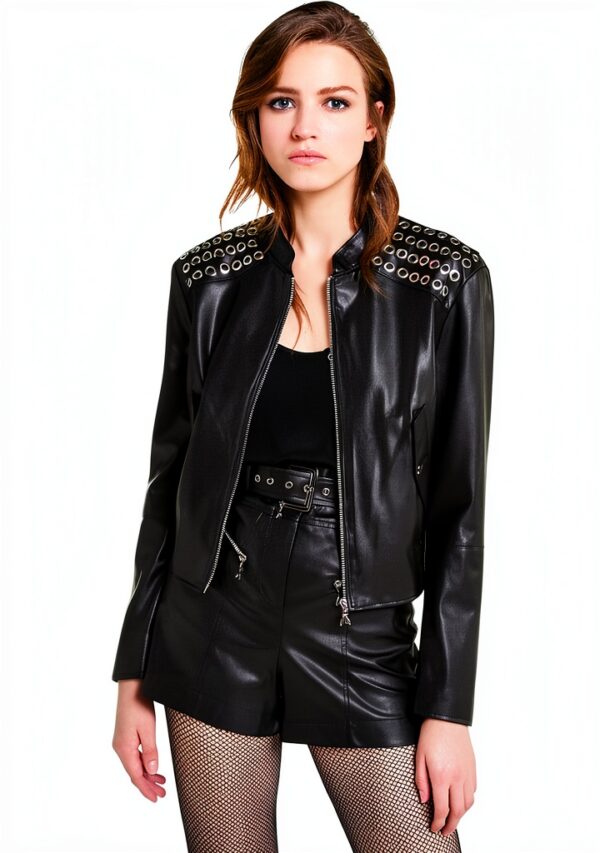 Giacca Giubbotto Donna Patrizia Pepe Borchie Nero Taglie