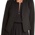 Giacche Donna Gabardina Lana Stretch Chiusura Doppio Bottone-0