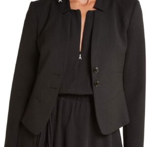 Giacche Donna Gabardina Lana Stretch Chiusura Doppio Bottone-0