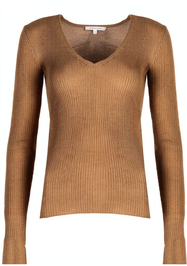 Patrizia Pepe pullover donna beige manica lunga maglione