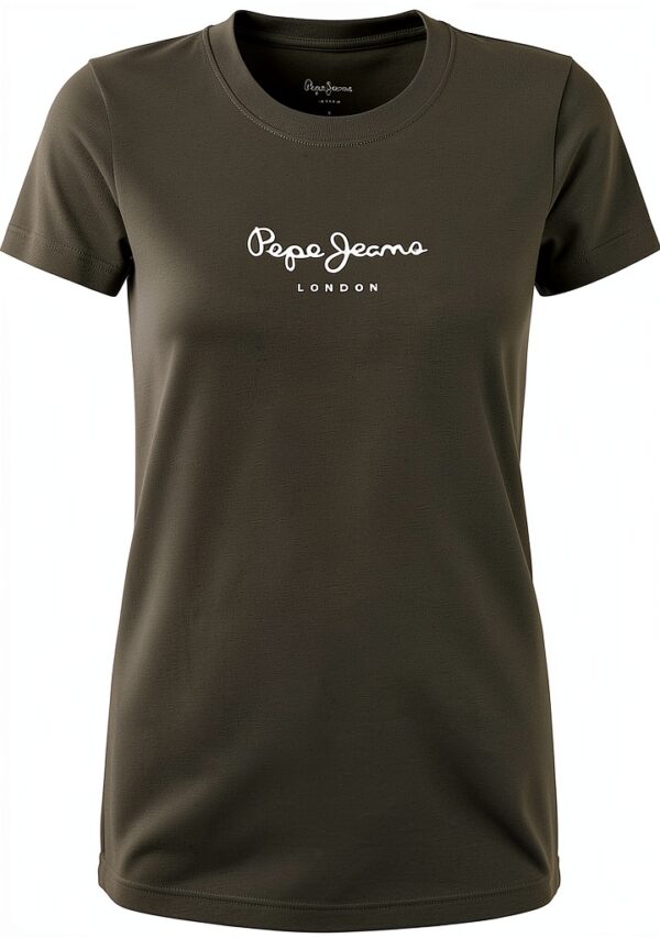 Pepe Jeans T-Shirt Donna Cotone Sostenibile Verde Foglia