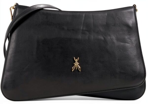 Borsa a tracolla Patrizia Pepe nero vitello donna moda