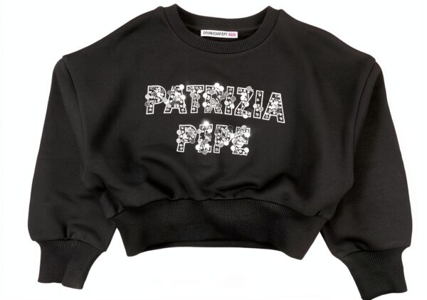 Felpa Patrizia Pepe Donna Nero 100% Cotone Manica Lunga