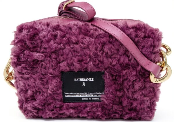 Borsa a tracolla Patrizia Pepe 22 cm ecopelle viola donna