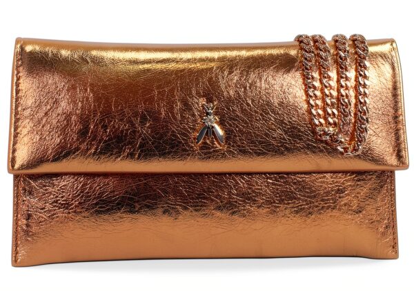 Tracolla Patrizia Pepe pelle Solar Gold borsa donna
