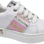 Scarpe ginnastica ragazze Patrizia Pepe pelle vitello bianco-0