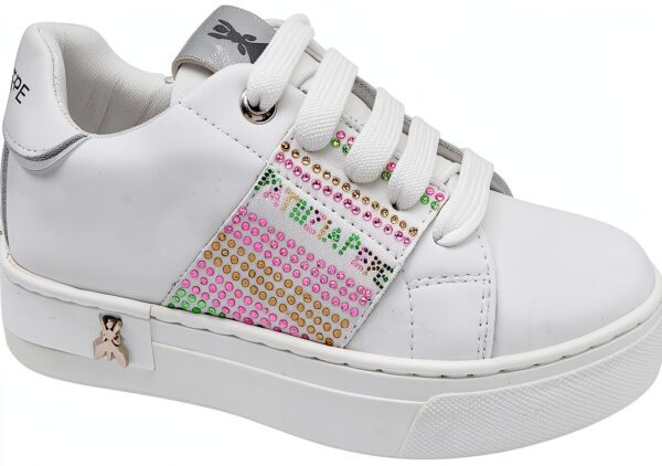 Scarpe ginnastica ragazze Patrizia Pepe pelle vitello bianco-0