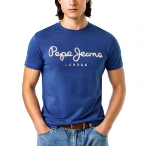 Pepe Jeans T-shirt Uomo Ricamo Petto Scollo Rotondo Colori-0