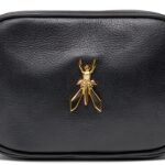 Borsa a tracolla Patrizia Pepe pelle nero oro donna-0