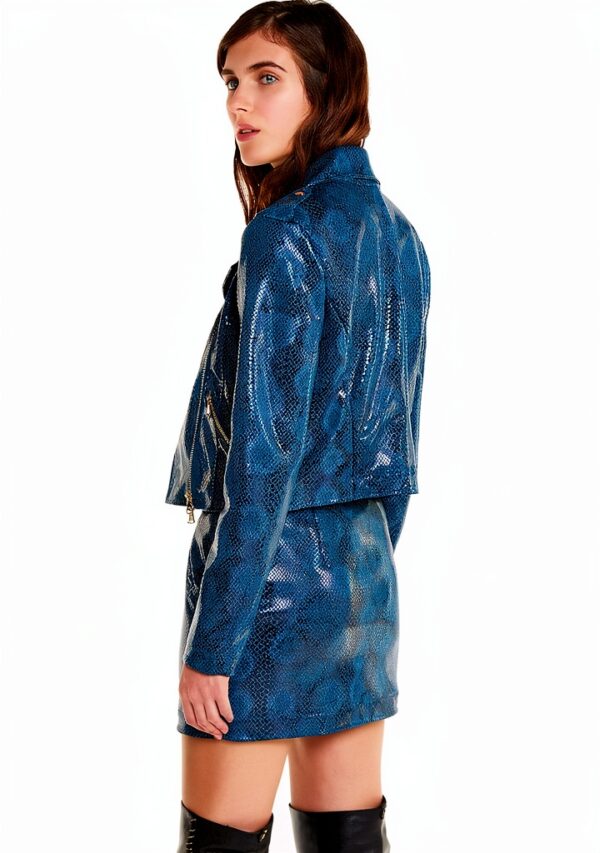 Giacca Blouson con Cerniera Manica Lunga Stile Risvolto-1