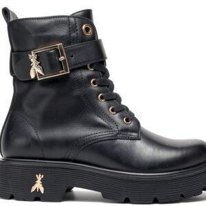 Patrizia Pepe Stivaletto pelle vitello nero donna lacci zip-0