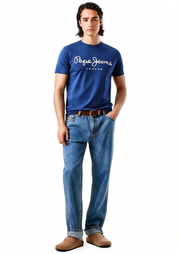 Pepe Jeans T-shirt Uomo Ricamo Petto Scollo Rotondo Colori-6