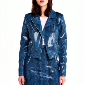 Giacca Blouson con Cerniera Manica Lunga Stile Risvolto-0