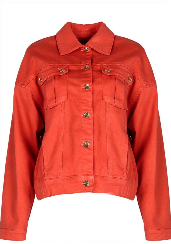 Giacca blouson italiano con manica lunga e stile scollo-0