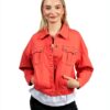 Giacca blouson italiano con manica lunga e stile scollo-1
