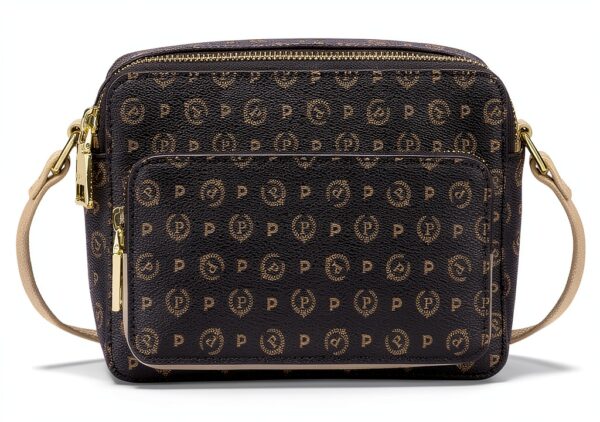 Borsa a tracolla Pollini HERITAGE TE8535 stampa monogram tinta unita-0